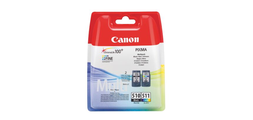 Canon PG510 - CL511 , pack noir + couleur