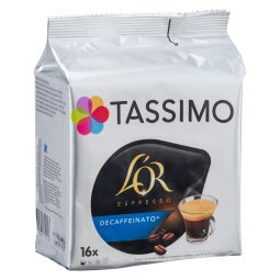 Cápsulas de café Tassimo L'Or Espresso Descafeinado - paquete de 16