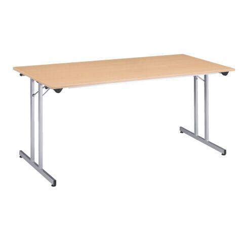 Mesa plegable 160 x 80 cm. Tablero haya patas aluminio