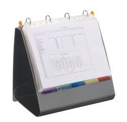 Presentatiemap Exashow 4 ringen plastiek A4 rug 4 cm zwart