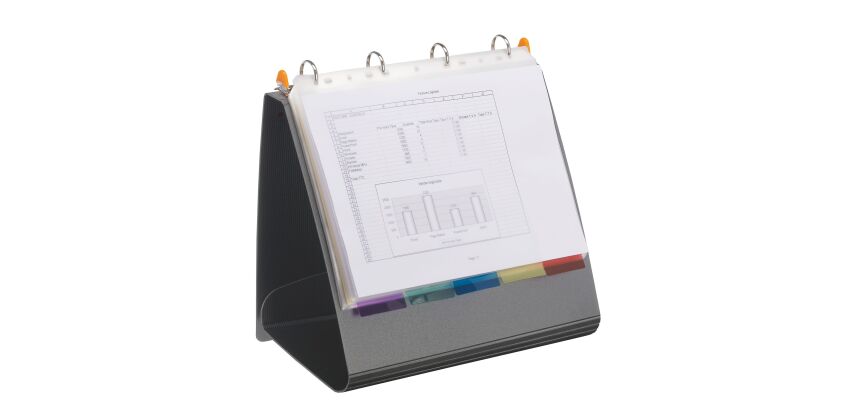 Presentation binder Exashow 4 rings plastic A4 back 4 cm black