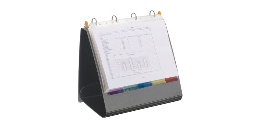 Classeur 4 anneaux plastifié de présentation Exacompta Exashow A4 - Dos 4 cm noir