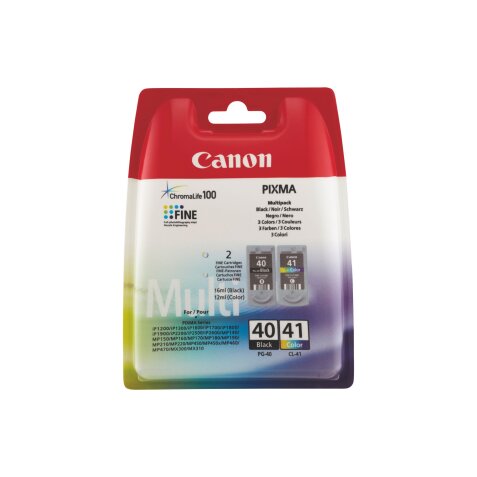 Pack of 2 cartridges Canon PG40 black and CL41 color