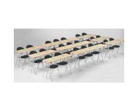 Folding training table - 40 cm deep tray