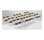 Table de formation pliante plateau hêtre L 200 x P 40 cm