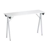 Table de formation pliante plateau gris clair L 120 x P 40 cm