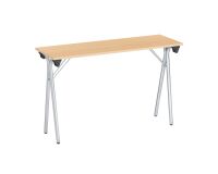 Table de formation pliante plateau hêtre L 120 x P 40 cm - piétement aluminium