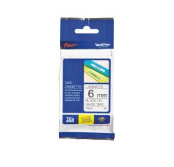Cinta laminada Negro-Blanco 6 mm TZ 211 Brother