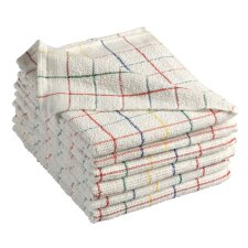 Serpillière bouclée absorbante blanche - Paquet de 10