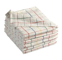 Trapos de fregado con rizo absorbente blancos - Paquete de 10