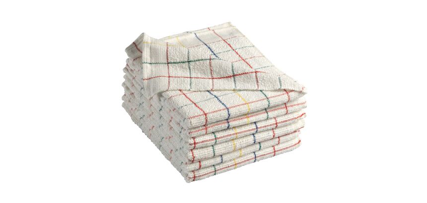 Serpillère bouclée absorbante blanche - paquet de 10