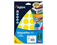 Pastille adhésive Ø 30 mm Agipa 10135 couleur - Boîte de 240