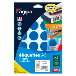 Pastille adhésive Ø 30 mm - pochette de 240 gommettes