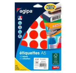 Pack of 240 round labels, d 30mm