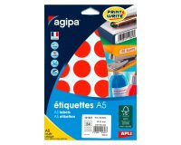Zelfklevende etiketten Ø 30 mm Agipa 10135 kleur - doos van 240