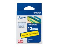 Laminated ribbon TZE631-12MM black yellow