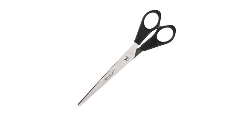 Ciseaux ambidextres bouts pointus 17 cm noirs