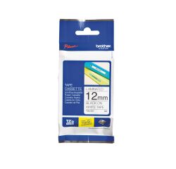 Cinta laminada Negro-Blanco 12 mm TZE 231 Brother