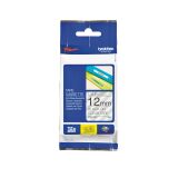 Laminiertes Band TZE131-12 mm schwarz transparent