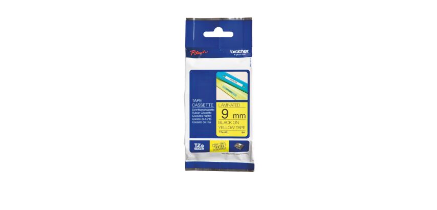 Laminiertes Band TZE621 9 mm Schwarz-Gelb