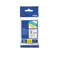 Cinta laminada Negro-Blanco 9 mm TZE 221 Brother