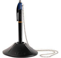 Kugelschreiber 4 Farben Bic mit Halter Kegelspitze medium Linie