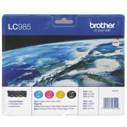 Pack van 4 cartridges Brother LC985 zwart + kleur