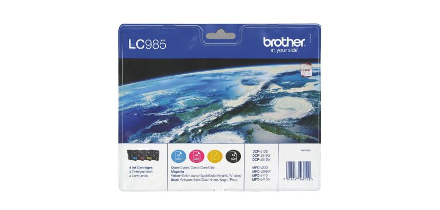 Brother LC985 Pack cartouche de 4 couleurs pour imprimante jet d'encre