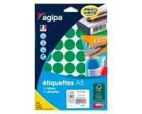 Pastille adhésive Ø 24 mm Agipa 11432 couleur - Boîte de 400