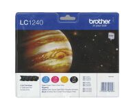 Brother LC1240 Pack cartuchos originales negro + tricolor de alta capacidad (4 x 600 páginas)