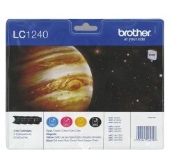 Pack of 4 cartridge Brother LC1240 black and color