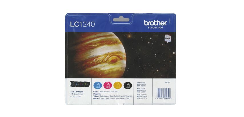 Brother LC1240 Pack cartouche de 4 couleurs pour imprimante jet d'encre