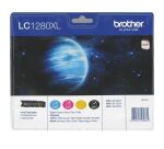 Brother LC1280XL Pack cartouche de 4 couleurs haute capacité pour imprimante jet d'encre