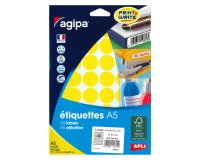 Zelfklevende etiketten Ø 24 mm Agipa 11432 kleur - doos van 400