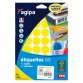 Pastille adhésive Ø 24 mm Agipa 11432 couleur - Boîte de 400
