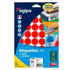 Pack of 400 round labels d 24mm