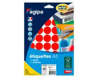 Pastille adhésive Ø 24 mm Agipa 11432 couleur - Boîte de 400