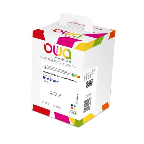 Pack de cartuchos Owa compatibles con Brother LC223 - 4 colores (4x550 páginas)