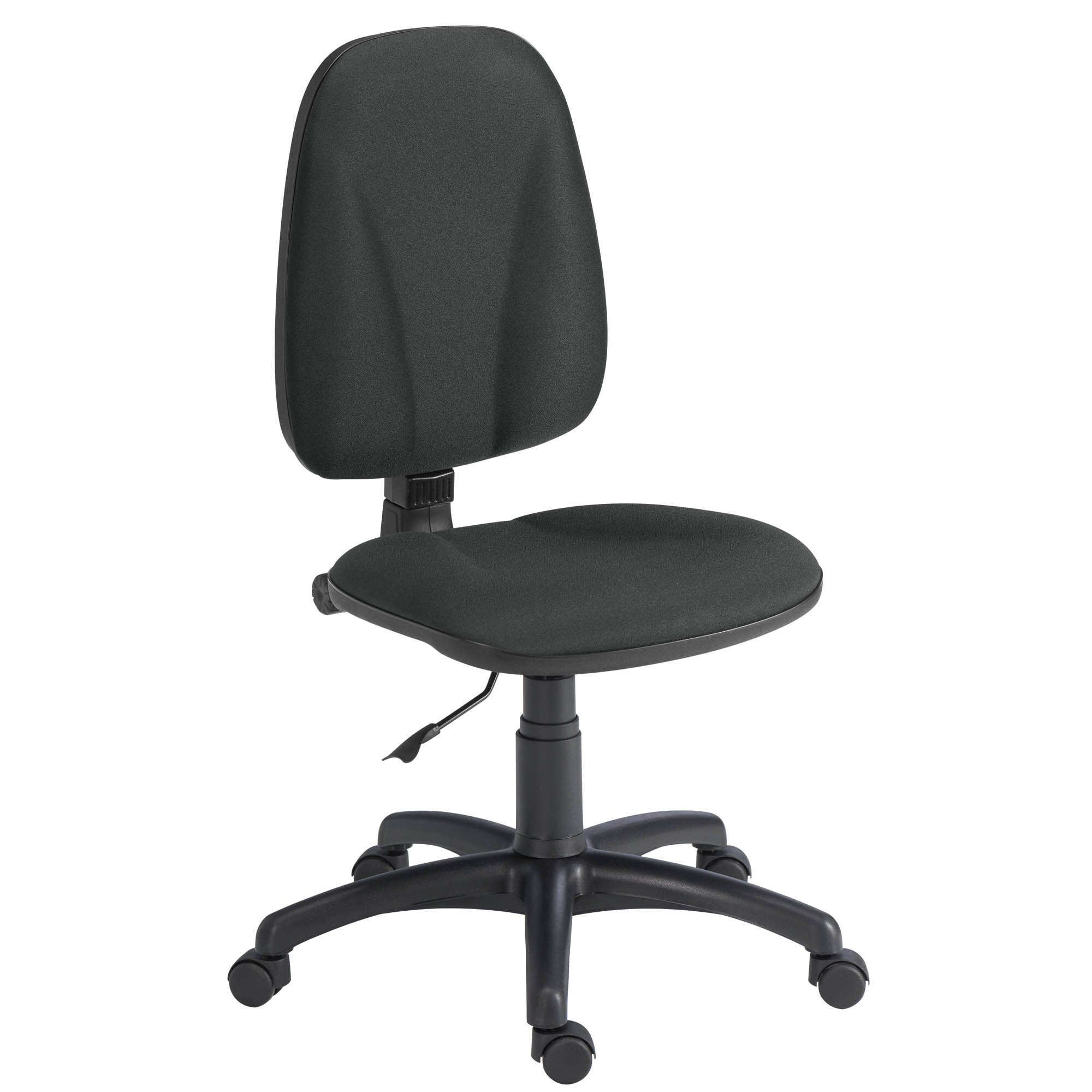 Chaise de bureau Twisty tissu Non feu M1 - avec ou sans accoudoirs - soutien lombaire - Mécanisme Contact permanent - Pieds noir