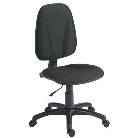 Chaise de bureau Twisty tissu Non feu M1 - avec ou sans accoudoirs - soutien lombaire - Mécanisme Contact permanent - Pieds noir