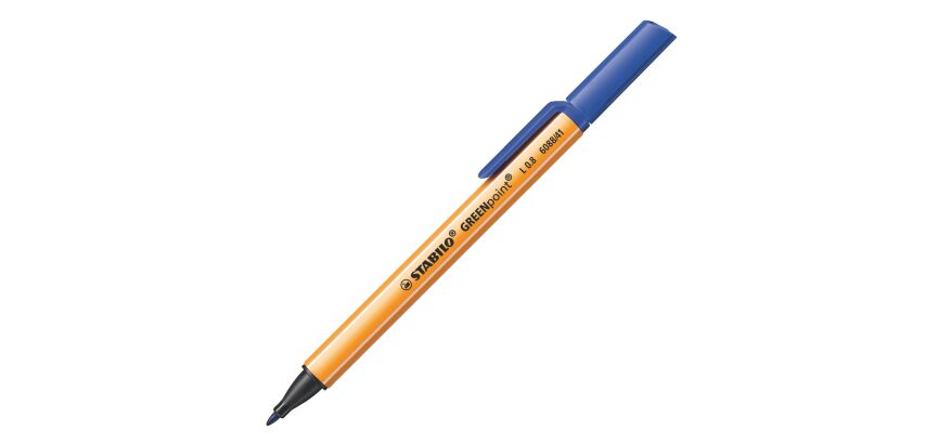 Felt-tip pen Stabilo Greenpoint with medium-sized 0.8 mm tip with cap