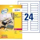 Pack von 600 Etiketten Avery 72 x 21,2 mm für numerische Cartridges L7665-25