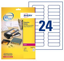 Pak van 600 etiketten Avery 72 x 21,2 mm voor numerieke cartridges L7665-25