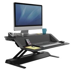 Zit-en-sta-werkstation Fellowes Lotus voor werkpost zwart