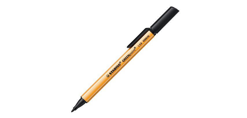 Felt-tip pen Stabilo Greenpoint with medium-sized 0.8 mm tip with cap