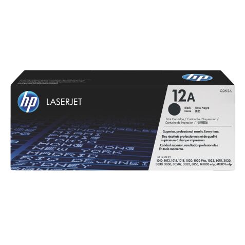 HP 12A (Q2612A) tóner original negro de capacidad estándar (2000 páginas)