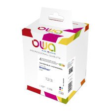 Pack cartouche Owa compatible Brother LC123 - 4 couleurs pour imprimante jet d'encre