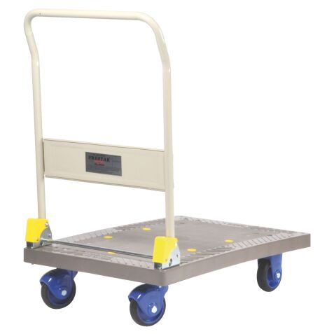 Chariot de manutention grand plateau polypropylène