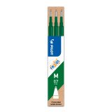 Set 3 Nachfüllungen für Skala Frixion Ball Pilot medium Punkt 0.7 mm - grün