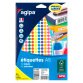 Round labels Ø 8 mm Agipa 11995 assorted colours - Box of 1764